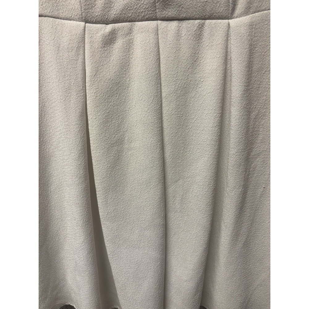 She + Sky Women's White Textured Size Large A Line Mini Dress Pleated Sleeveless - Picture 3 of 14